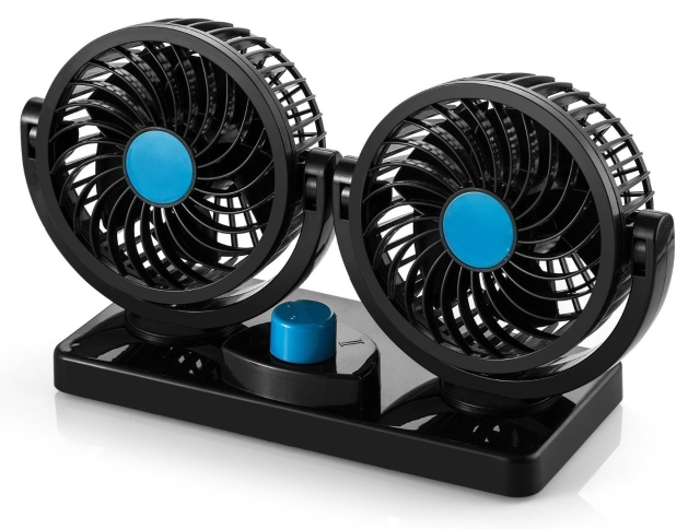 AboveTEK® Dual Head Car Auto Cooling Air Fan